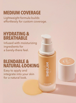 Sheglam Skinfinite Hydrating Foundation Teint Hydratant Medium Coverage (Fair Neutral)